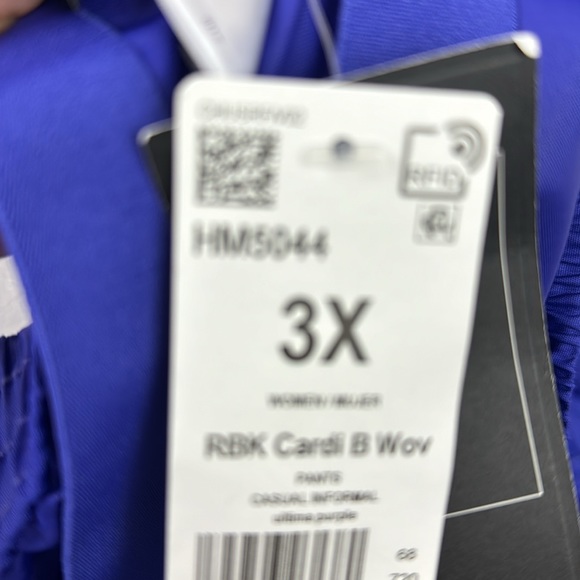 Reebok Cardi B Woven Plus Size Casual Informal Última Purple Pant Size 3X NWT - Picture 10 of 13